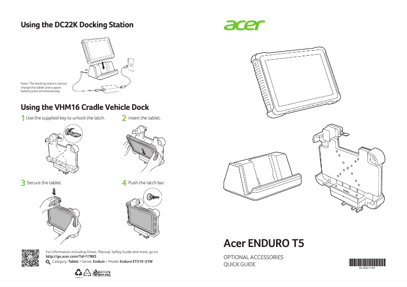 Page n°1 - Guide de démarrage rapide Acer Enduro T5