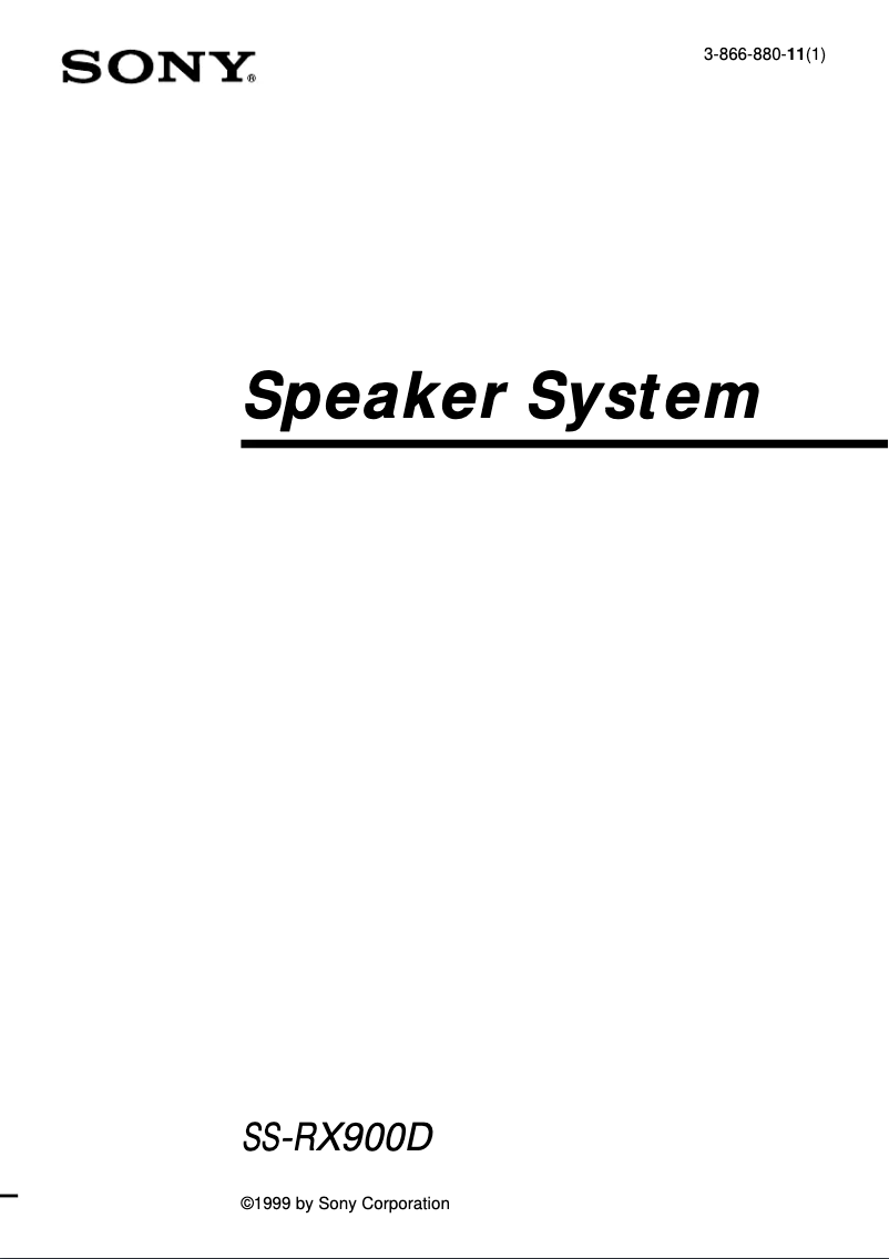Imagen de la primera página del manual del dispositivo SS-RX900D