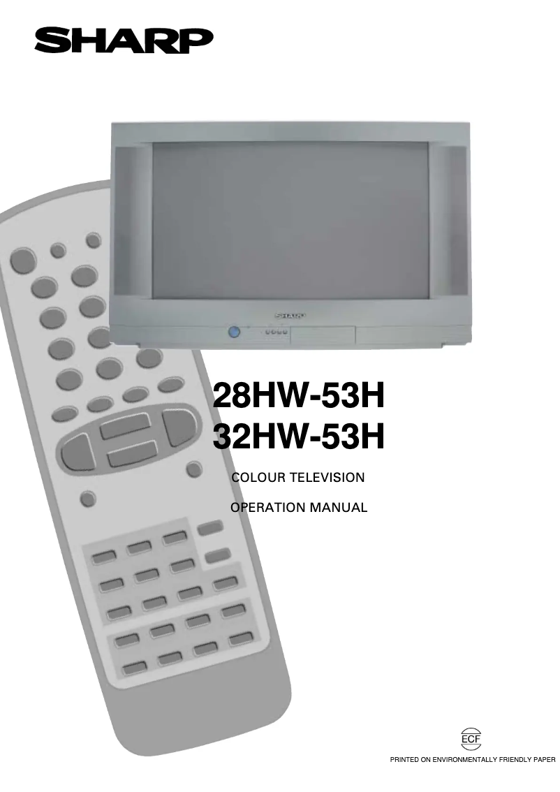 Page n°1 - Manuel utilisateur Sharp 28HW-53H