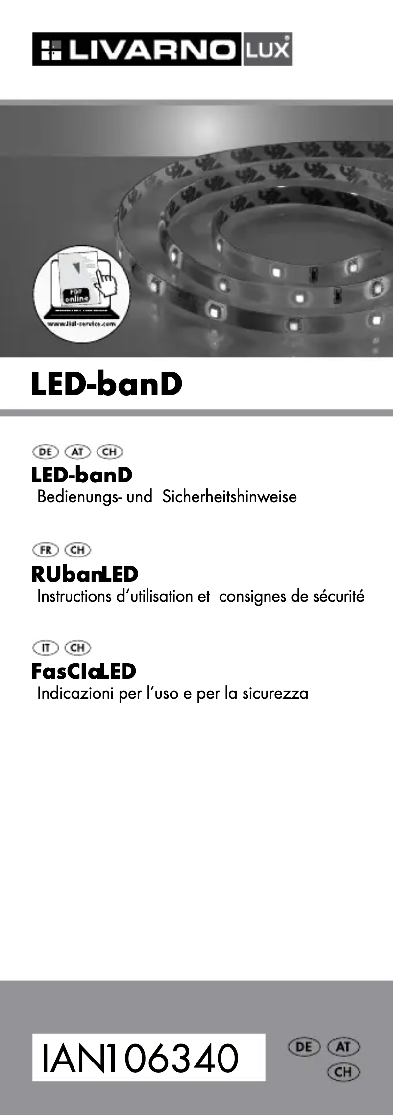 Page n°1 - Manuel utilisateur Livarno Lux IAN 106340