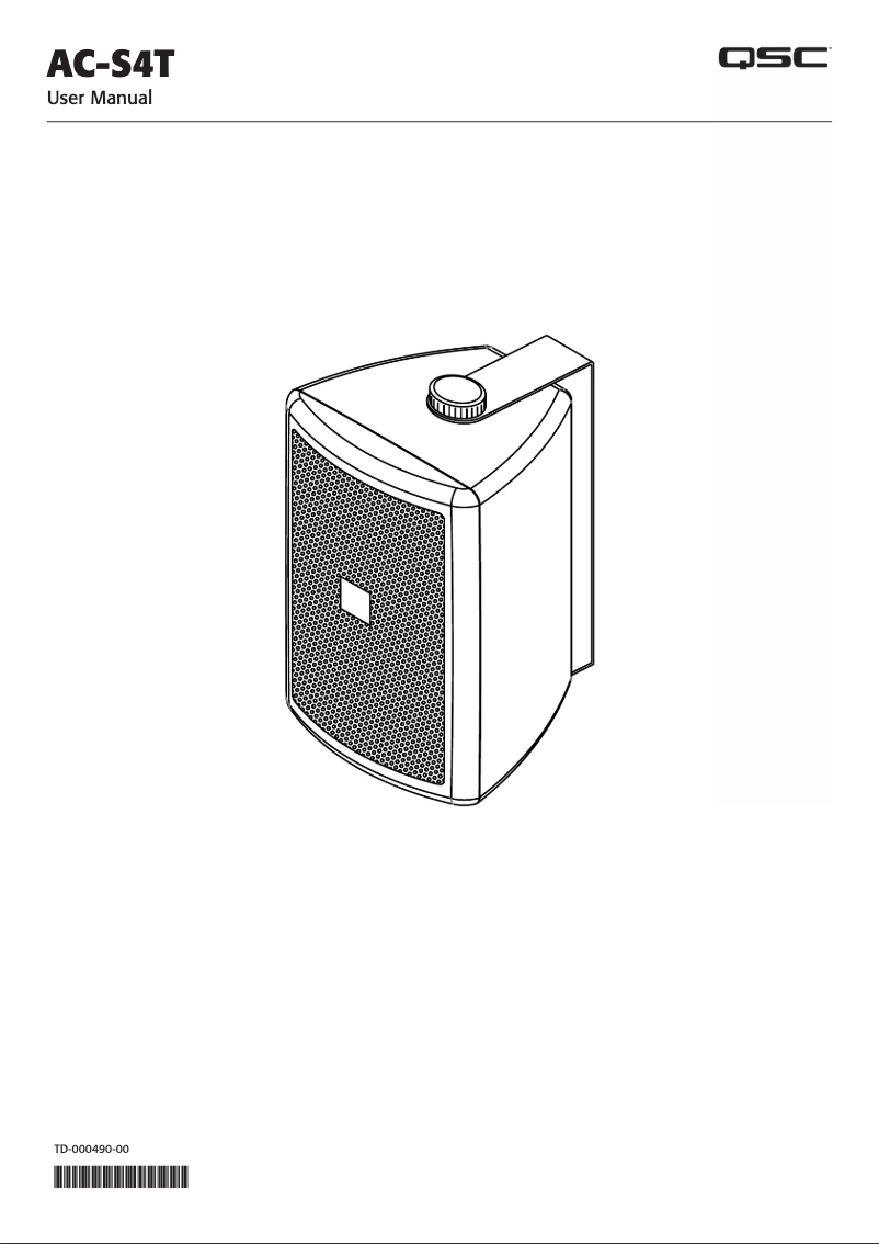 Image de la première page du manuel de l'appareil AcousticCoverage AC-S4T