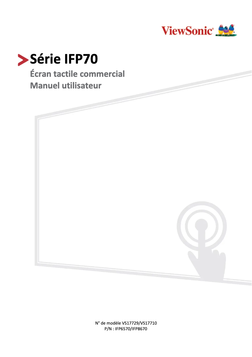 Page n°1 - Manuel utilisateur Viewsonic IFP6570