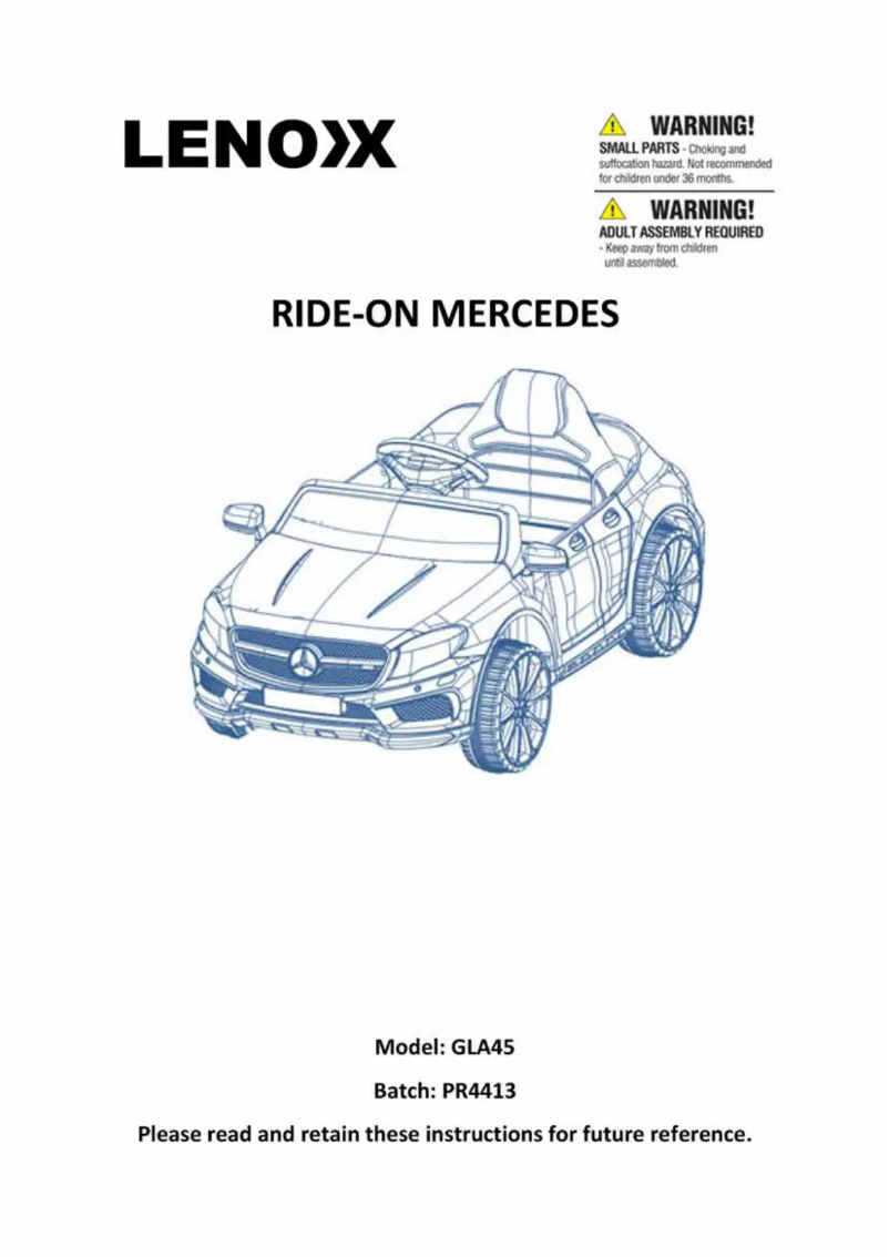 Page 1 de la notice Manuel utilisateur Lenoxx GLA45