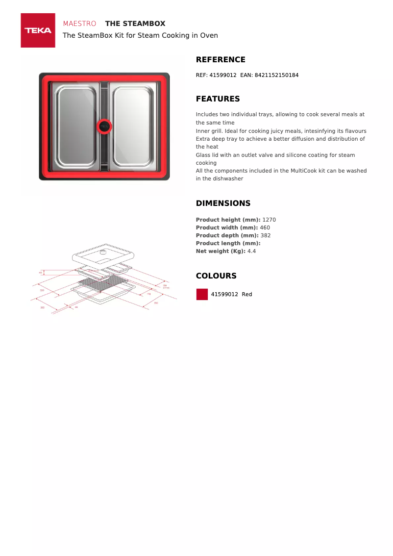 Image de la première page du manuel de l'appareil Steambox