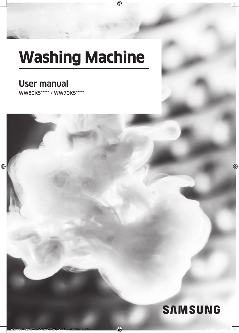 Page 1 de la notice Manuel utilisateur Samsung WW70K5210US