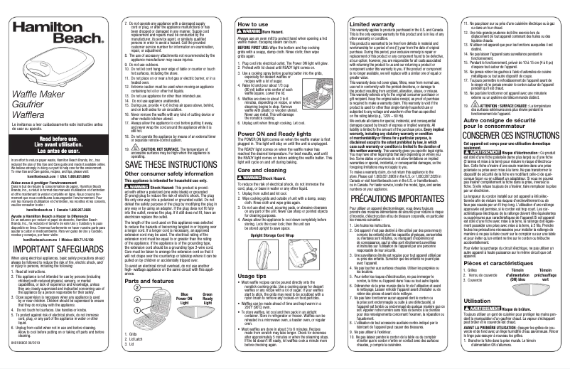 Image de la première page du manuel de l'appareil 26020