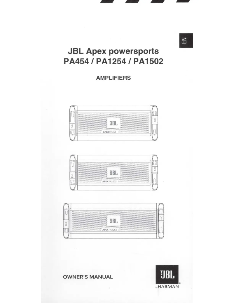 Page n°1 - Manuel utilisateur JBL Apex PA1502