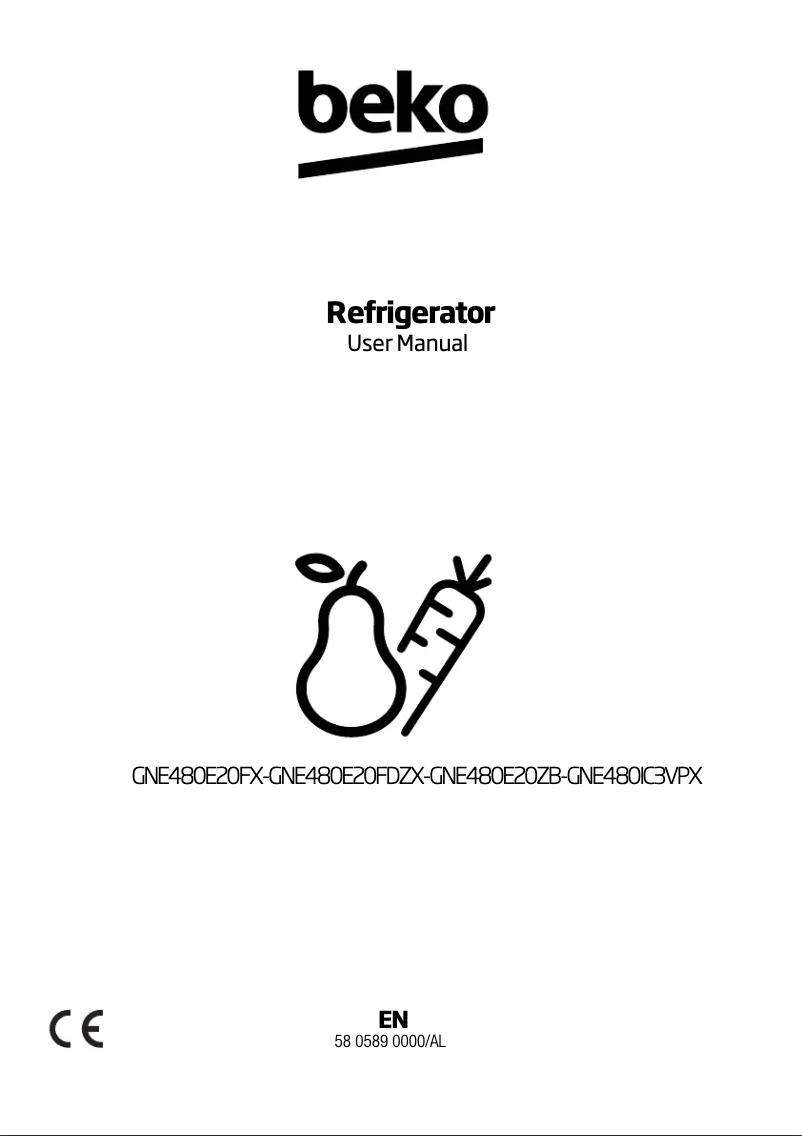 Page 1 de la notice Manuel utilisateur Beko GNE480IC3V