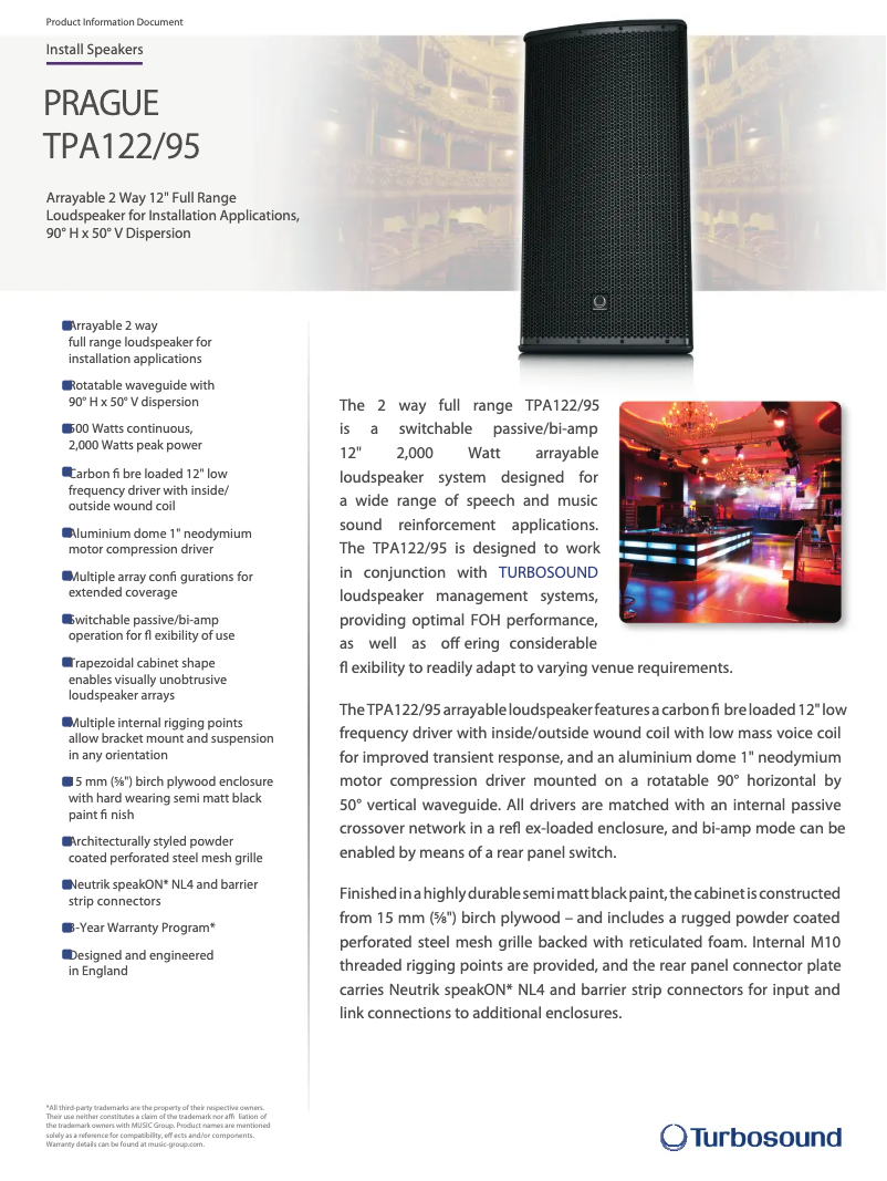 Image de la première page du manuel de l'appareil Prague TPA122/95