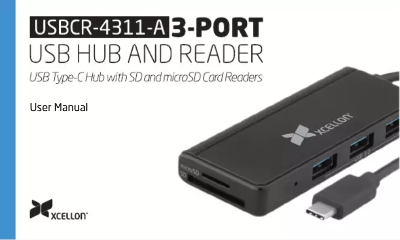 Page 1 de la notice Manuel utilisateur Xcellon USBCR-4311-A