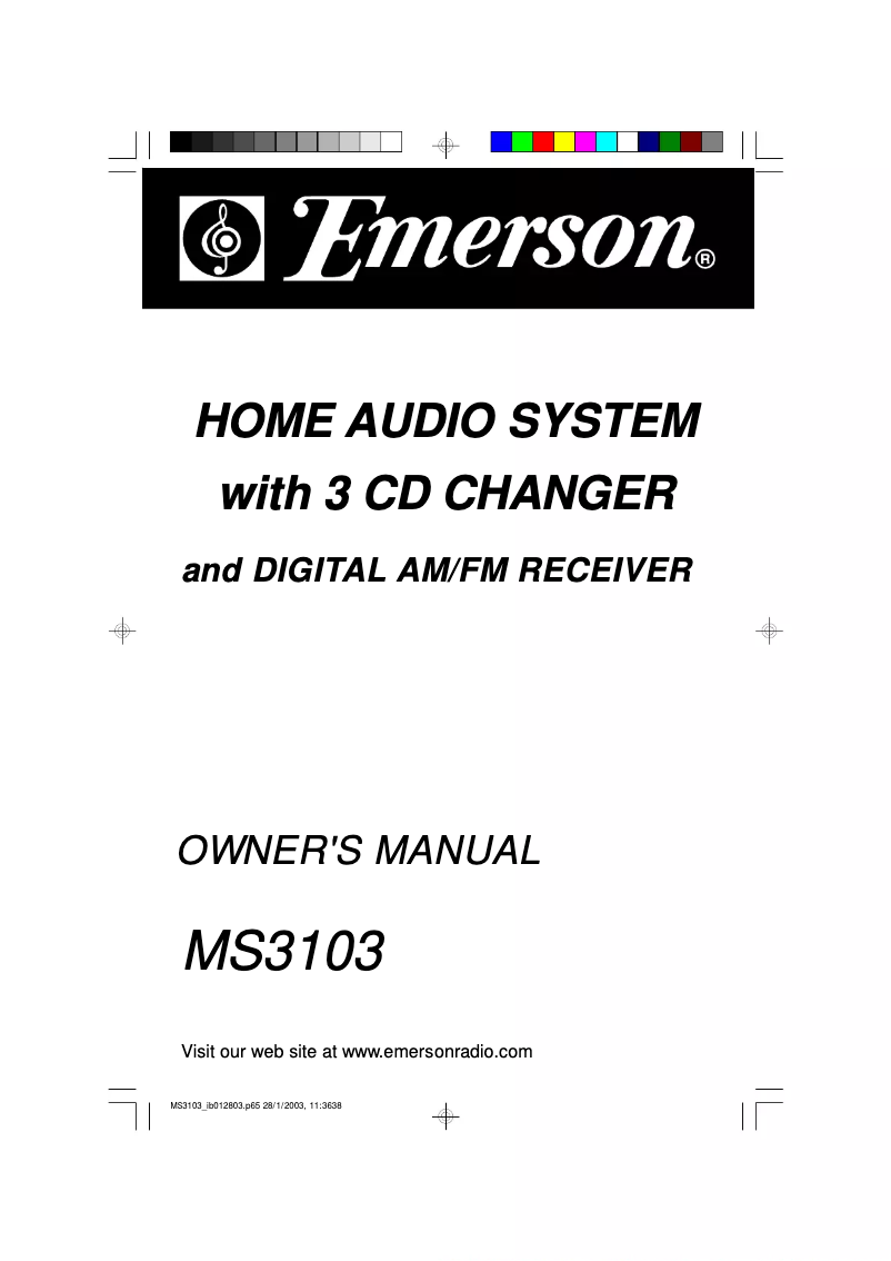 Image de la première page du manuel de l'appareil MS3103