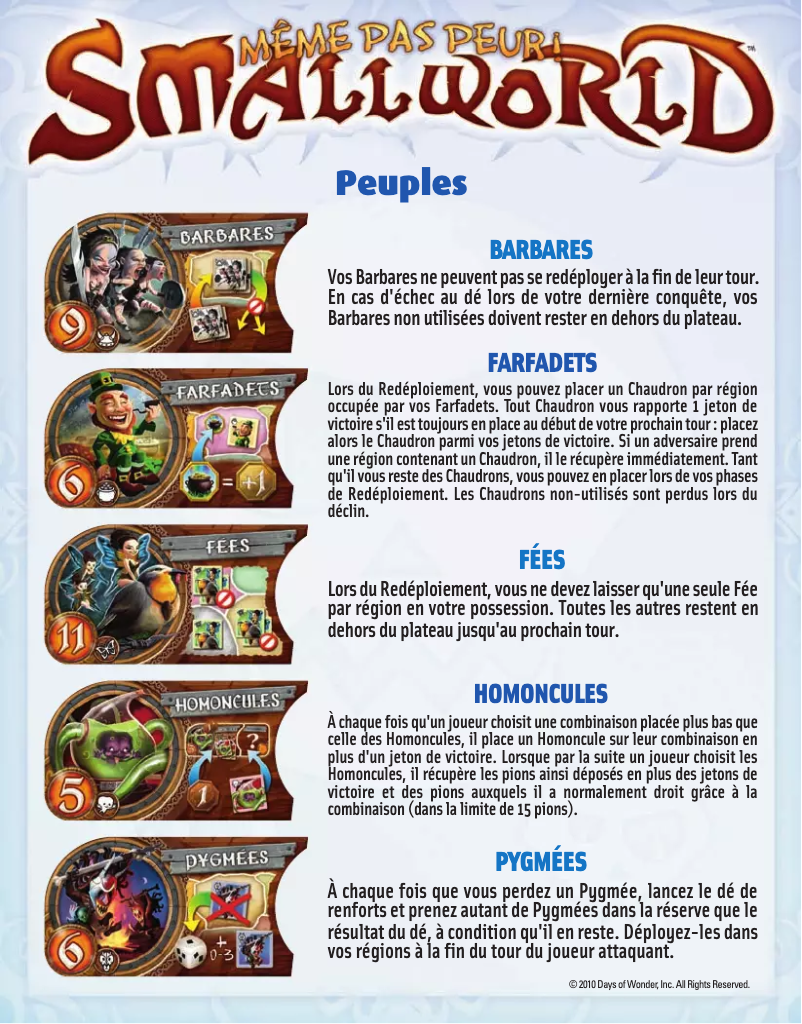 Página 1 del manual Manual de usuario Days of Wonder Be Not Afraid...