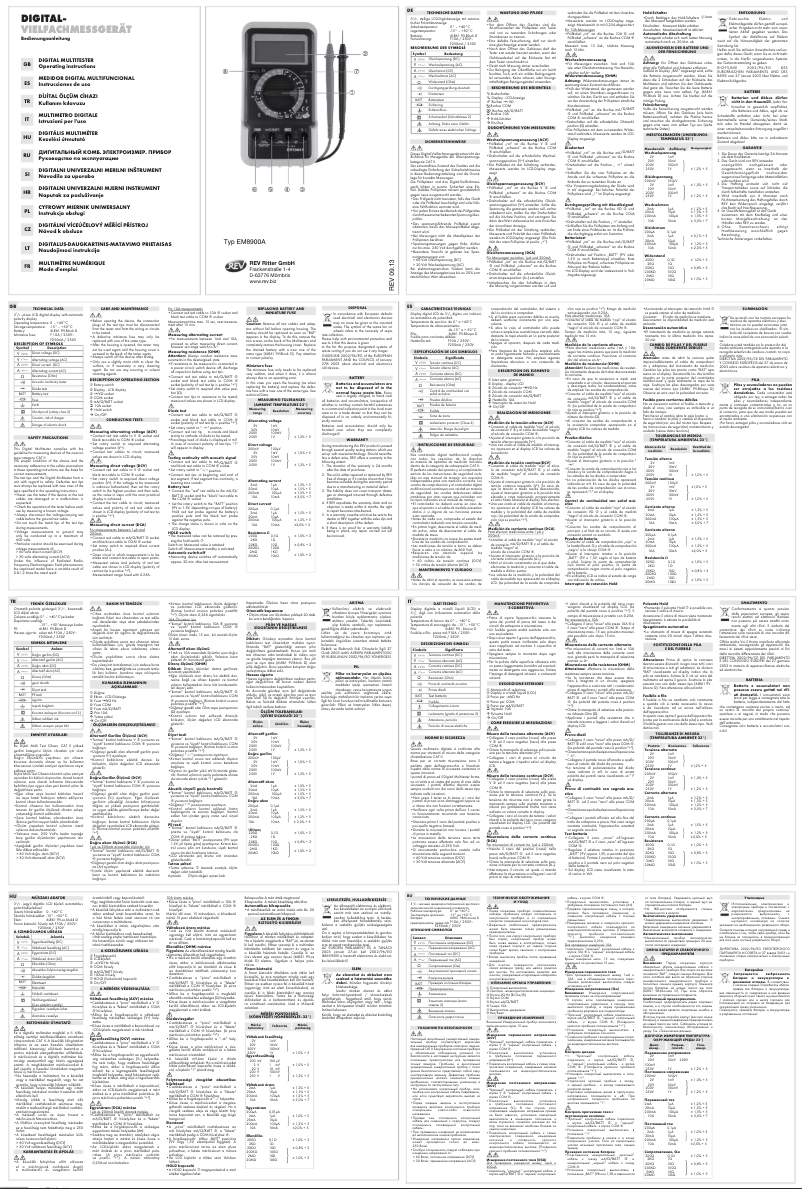 Image de la première page du manuel de l'appareil EM8900A