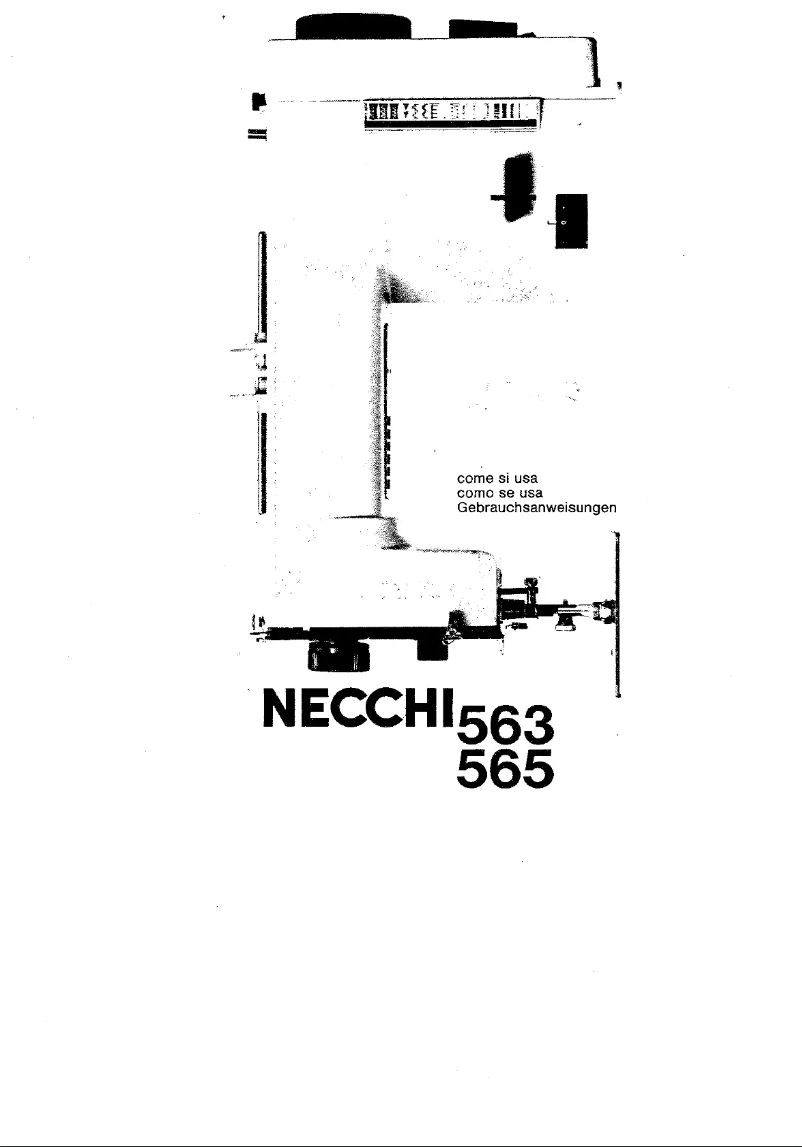 Page n°1 - Manuel utilisateur Necchi 565