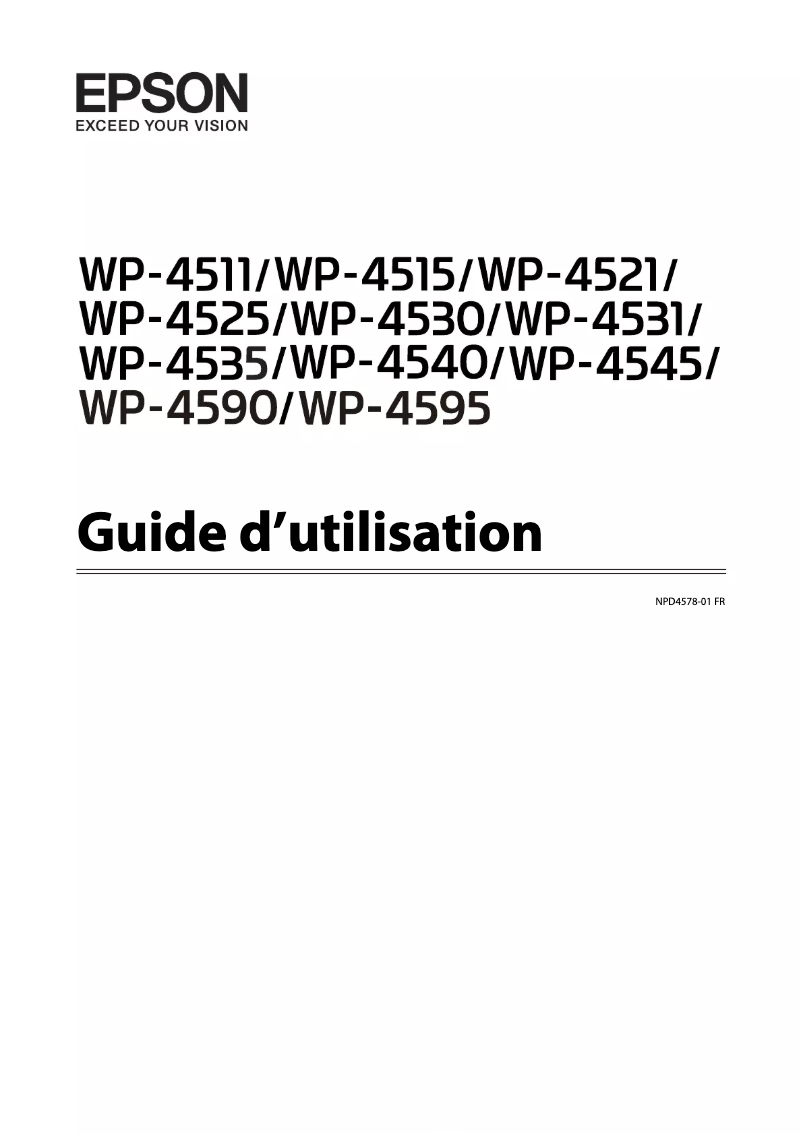 Imagen de la primera página del manual del dispositivo WorkForce Pro WP-4595 DNF