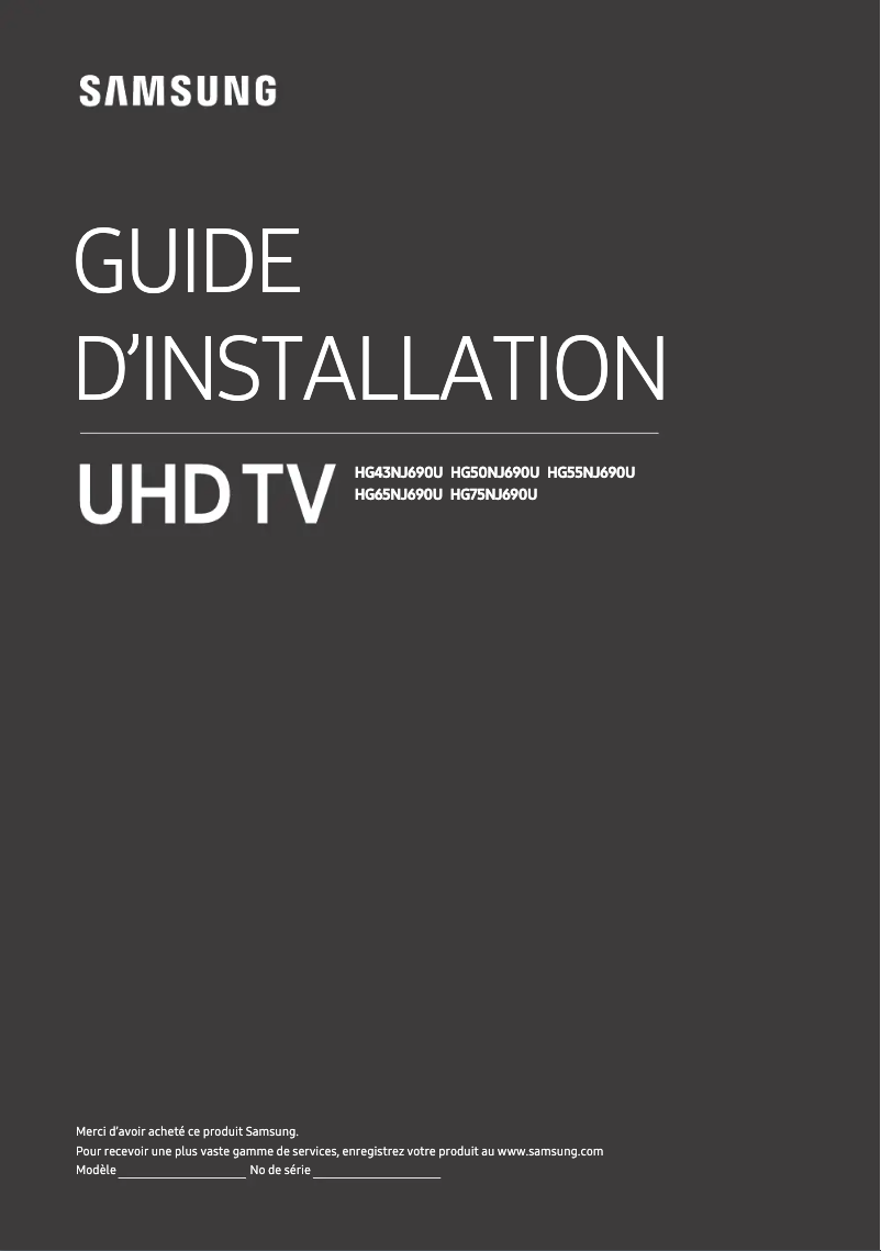 Image de la première page du manuel de l'appareil HG43NJ690UF