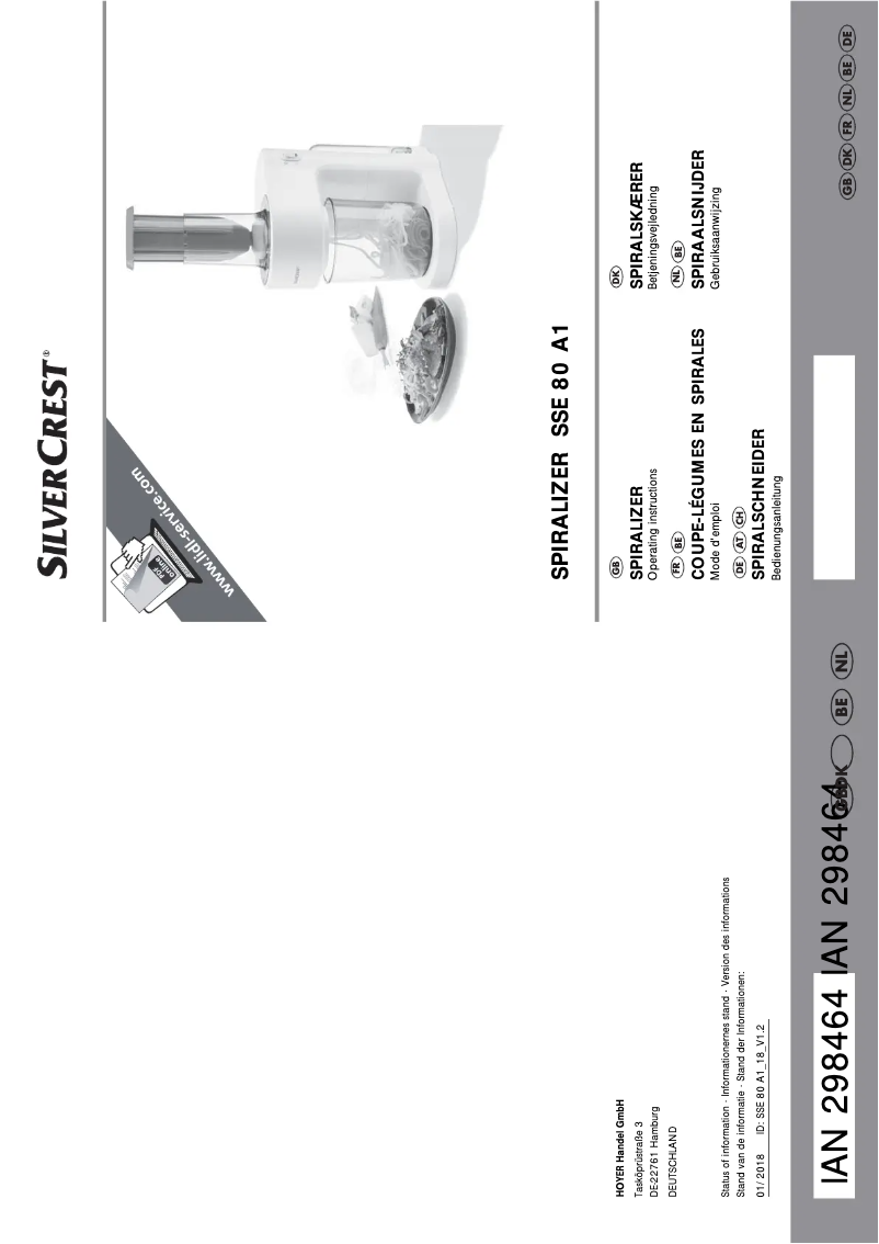 Image de la première page du manuel de l'appareil SSE 80 A1