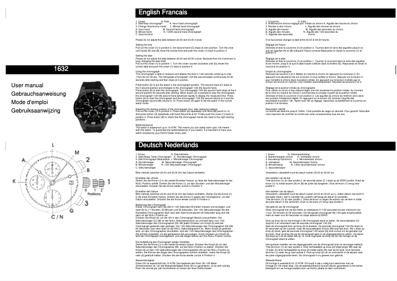 Page n°1 - Manuel utilisateur Davis 1632