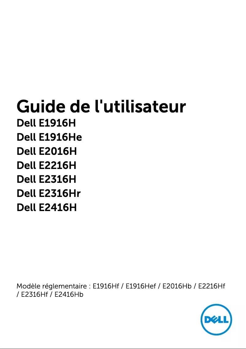 Image de la première page du manuel de l'appareil E2316Hr