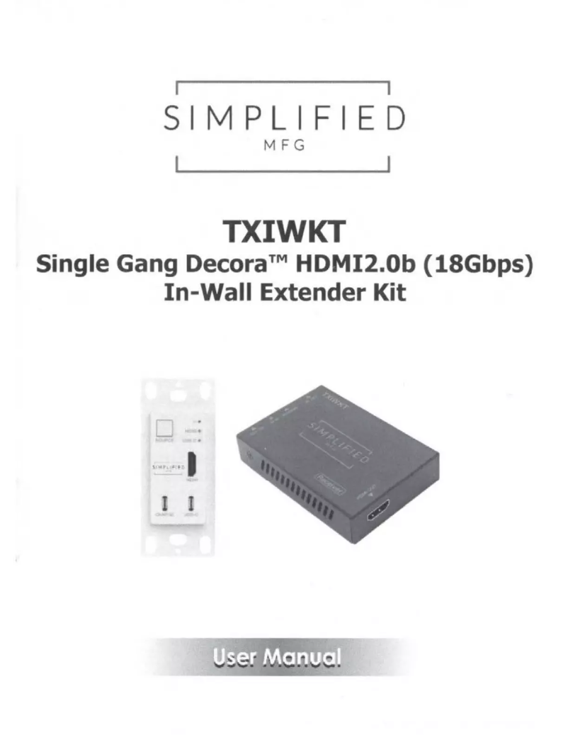 Page n°1 - Manuel utilisateur Simplified MFG TXIWKT