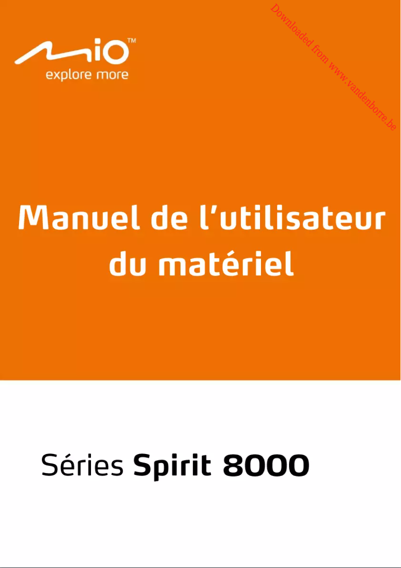 Image de la première page du manuel de l'appareil Spirit 8670