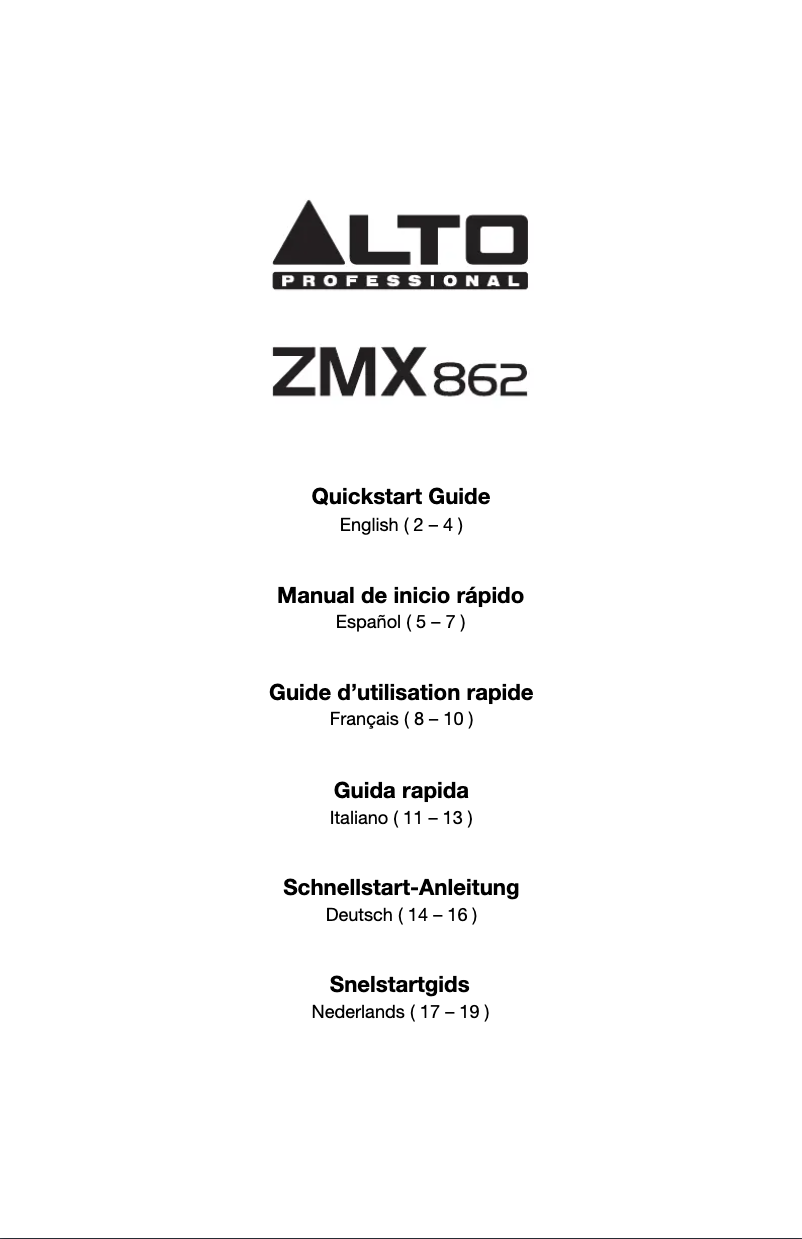 Image de la première page du manuel de l'appareil Zephyr ZMX862
