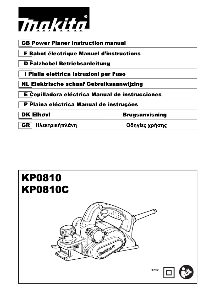 Page 1 de la notice Manuel utilisateur Makita KP0810C