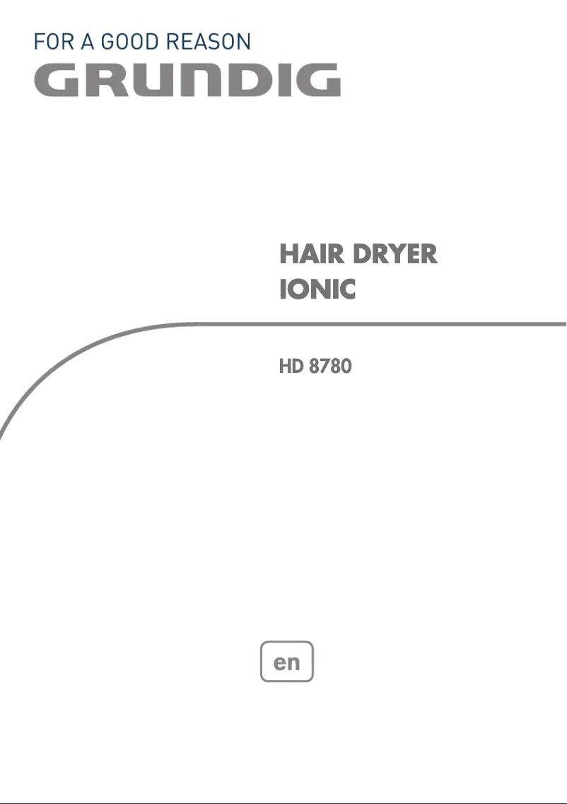 Image de la première page du manuel de l'appareil HD8780 Ionic-Family