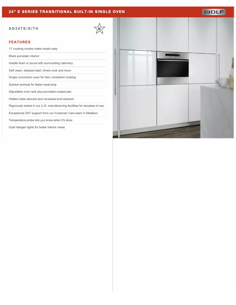 Image de la première page du manuel de l'appareil E Series SO24TESTH