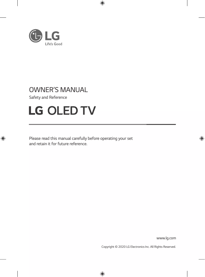 Image de la première page du manuel de l'appareil OLED65WXPCA