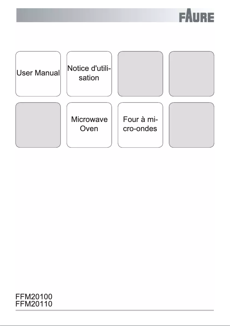 Page 1 of the manual User Manual Faure FFM20110WA