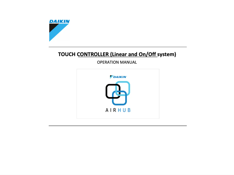 Imagen de la primera página del manual del dispositivo AirHub BRC24TZ4B
