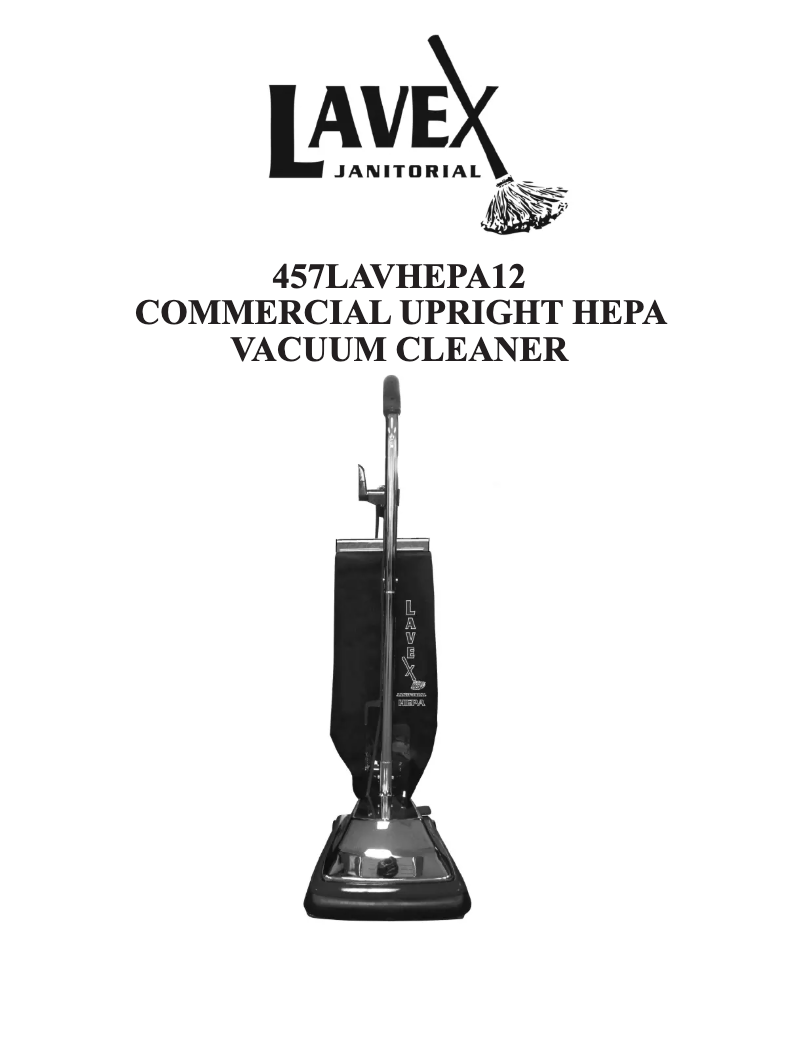 Page n°1 - Manuel utilisateur Lavex Janitorial 457LAVHEPA12