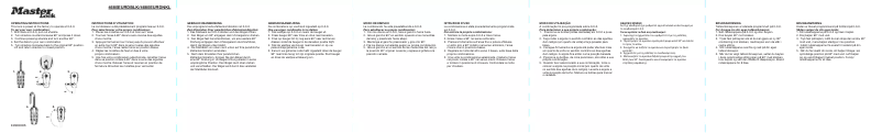 Page n°1 - Manuel utilisateur Master Lock 4680