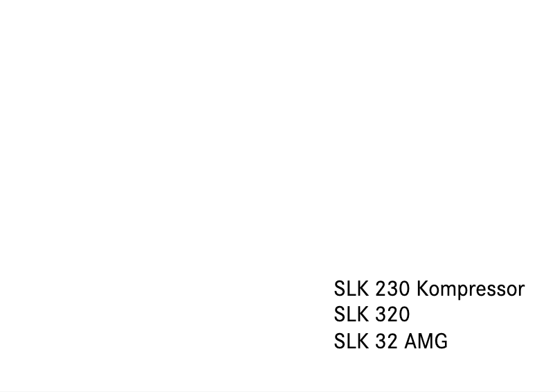 Página 1 del manual Manual de usuario Mercedes-Benz SLK-Class (2003)