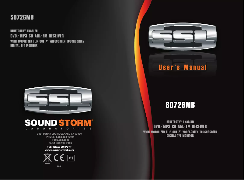 Page n°1 - Manuel utilisateur SSL SD726MB