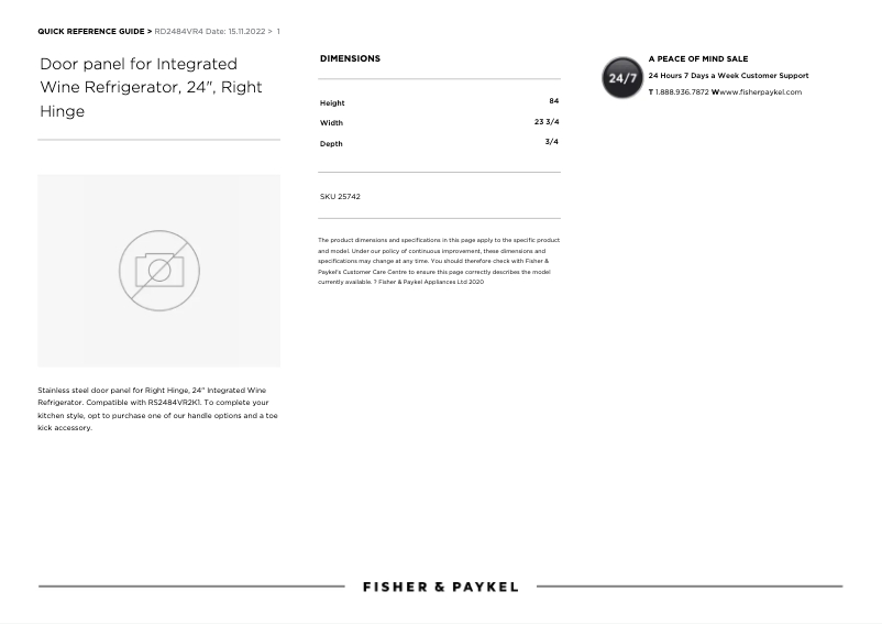 Image de la première page du manuel de l'appareil RD2484VR4