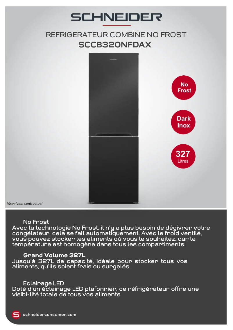 Page 1 de la notice Fiche technique Schneider SCCB320NFDAX