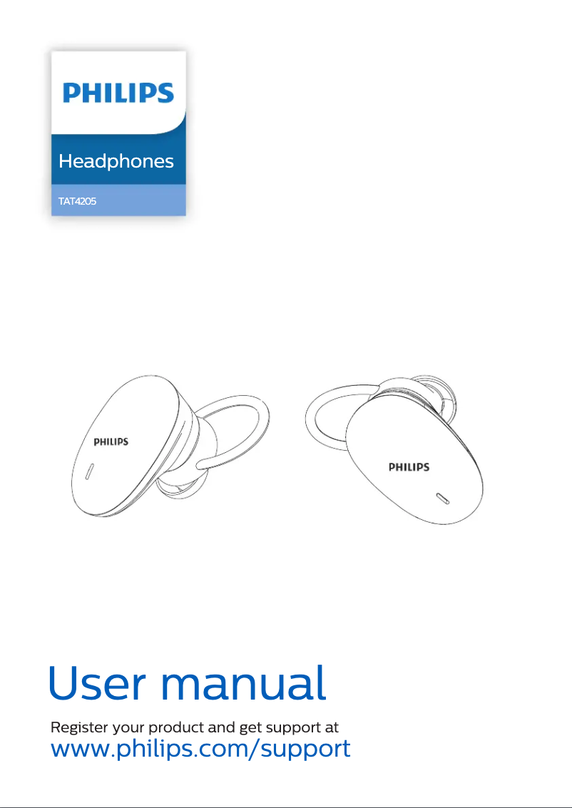 Page 1 of the manual User Manual Philips TAT4205