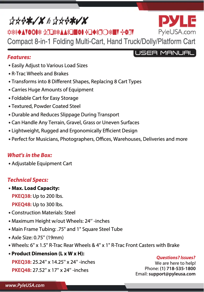 Page n°1 - Manuel utilisateur Pyle PKEQ48