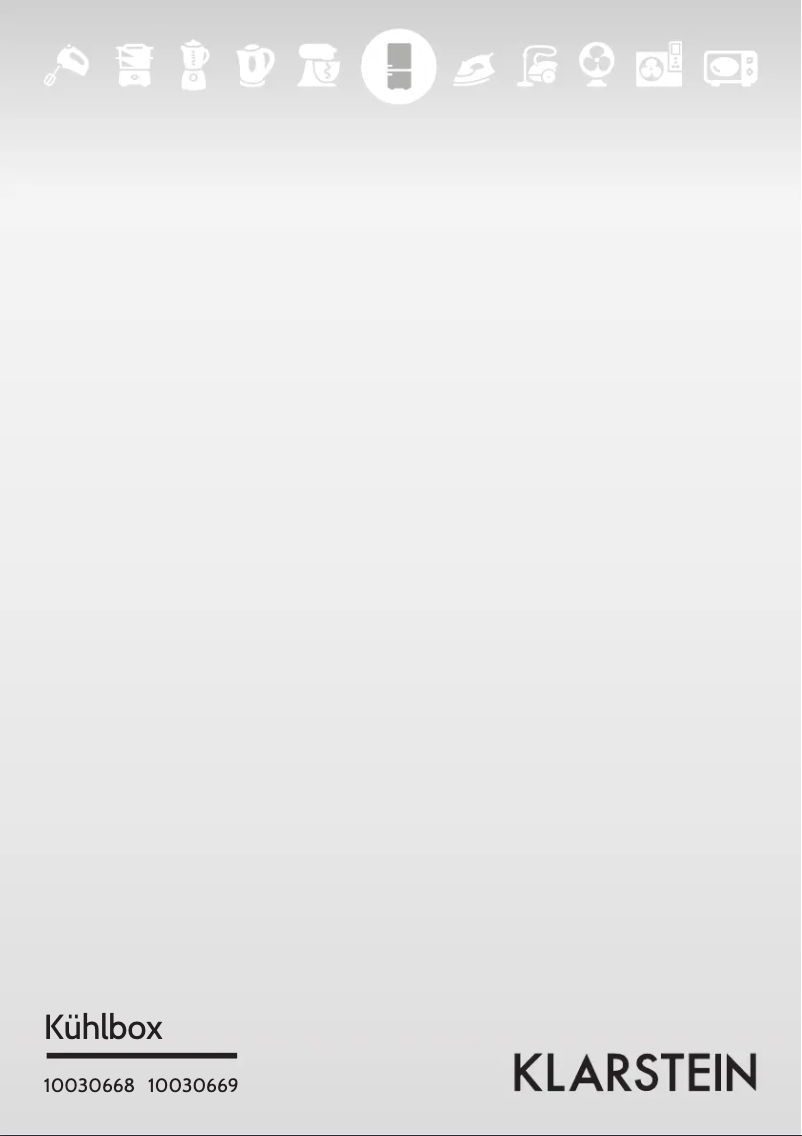 Page 1 de la notice Manuel utilisateur Klarstein Box 10030669