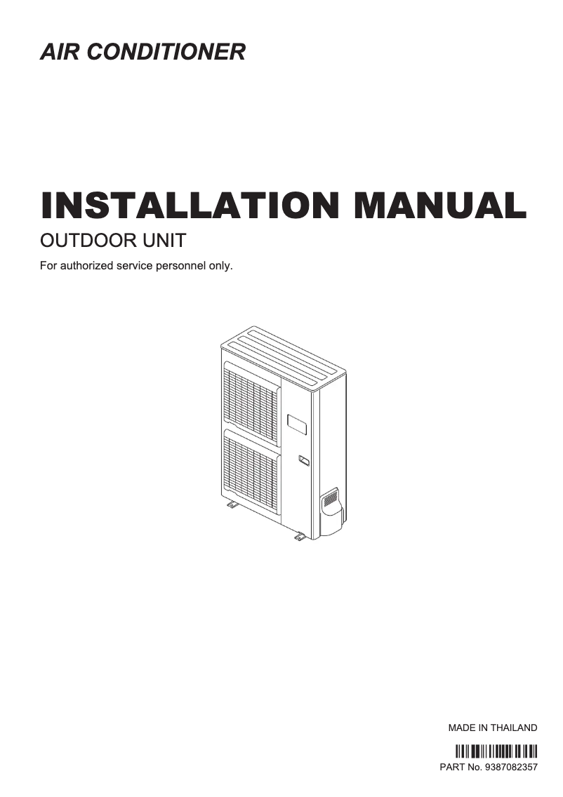 Page 1 de la notice Manuel utilisateur Fujitsu ASGA36FUTC-B