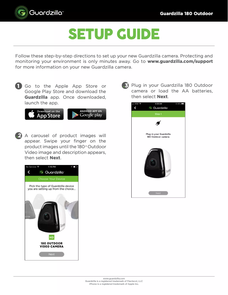 Page n°1 - Manuel utilisateur Guardzilla 180 Outdoor