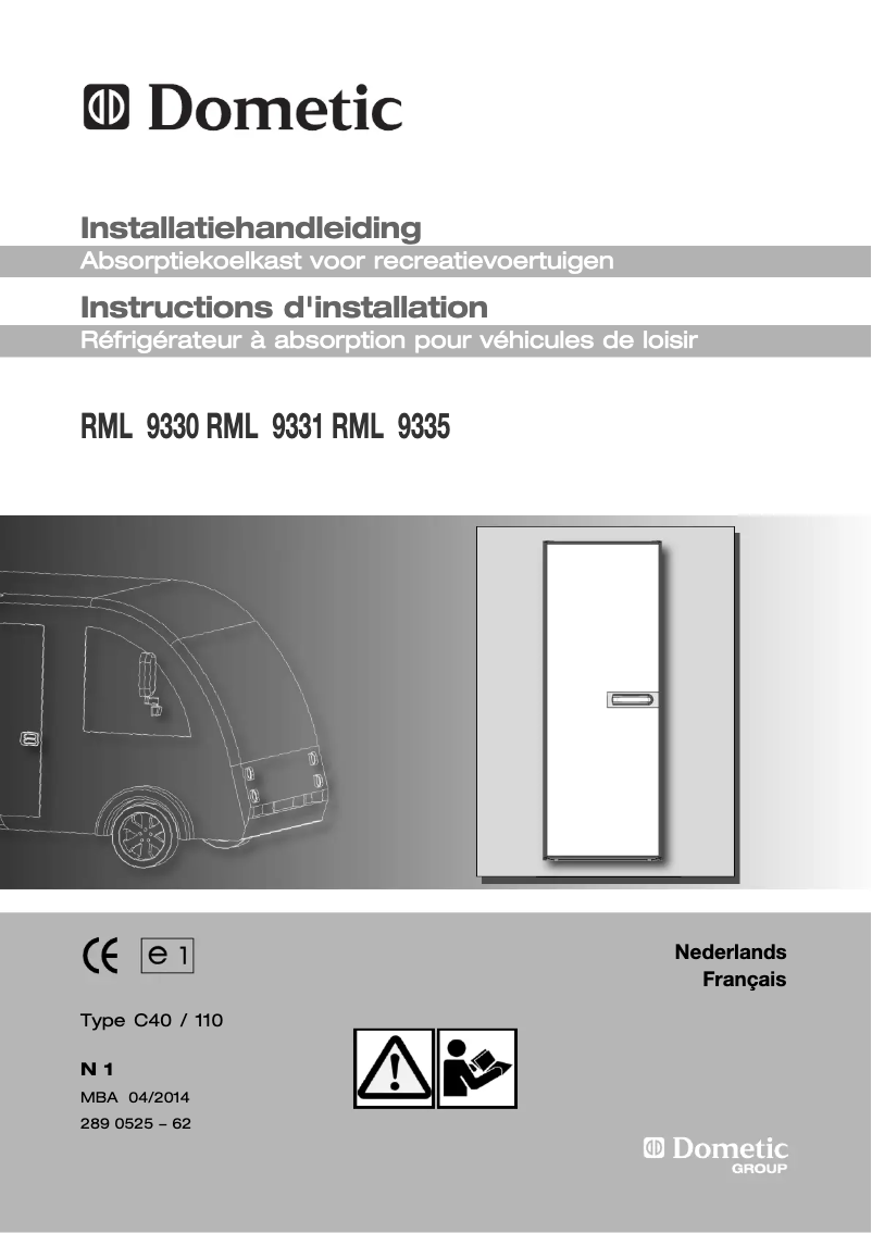 Page 1 de la notice Manuel utilisateur Dometic RML 9331