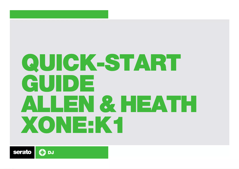 Página 1 del manual Guía de inicio rápido Allen & Heath XONE:K1