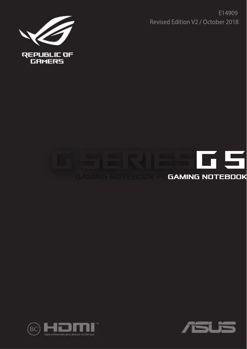 Page n°1 - Manuel utilisateur Asus ROG Strix Scar II GL704GW