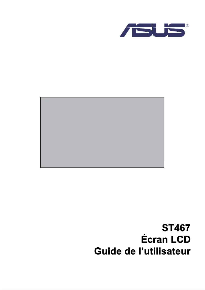 Page 1 de la notice Manuel utilisateur Asus ST467