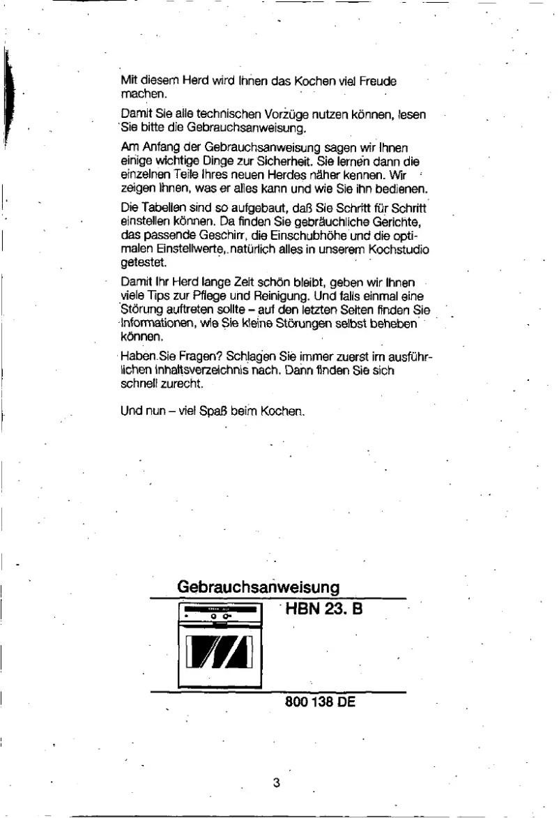 Page 1 de la notice Manuel utilisateur Bosch HBN232b56b