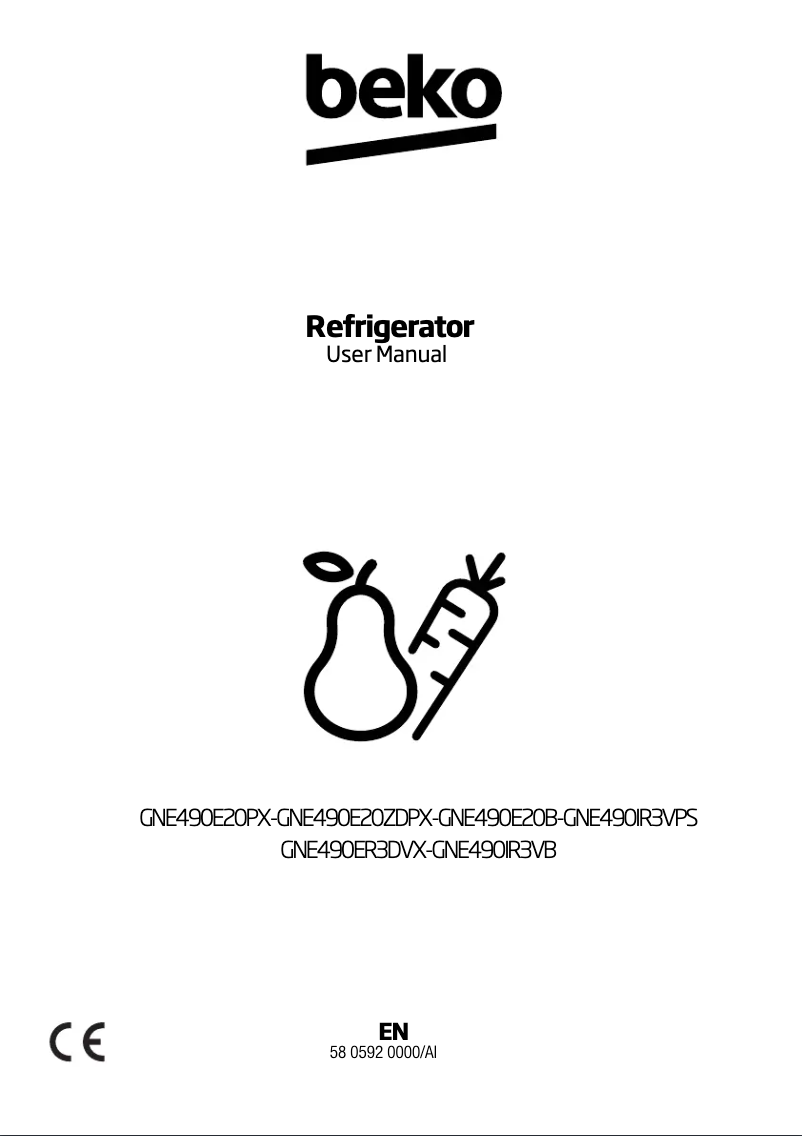 Page n°1 - Manuel utilisateur Beko GNE490IR3VPZ