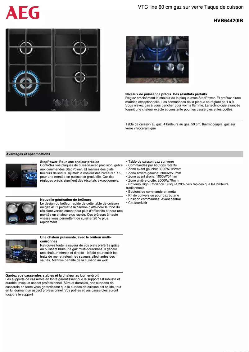 Image de la première page du manuel de l'appareil HVB64420IB